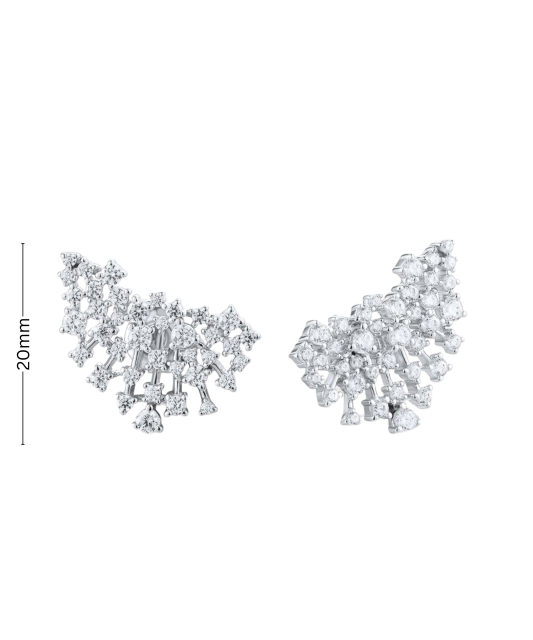 Sterling silver earrings with zircons