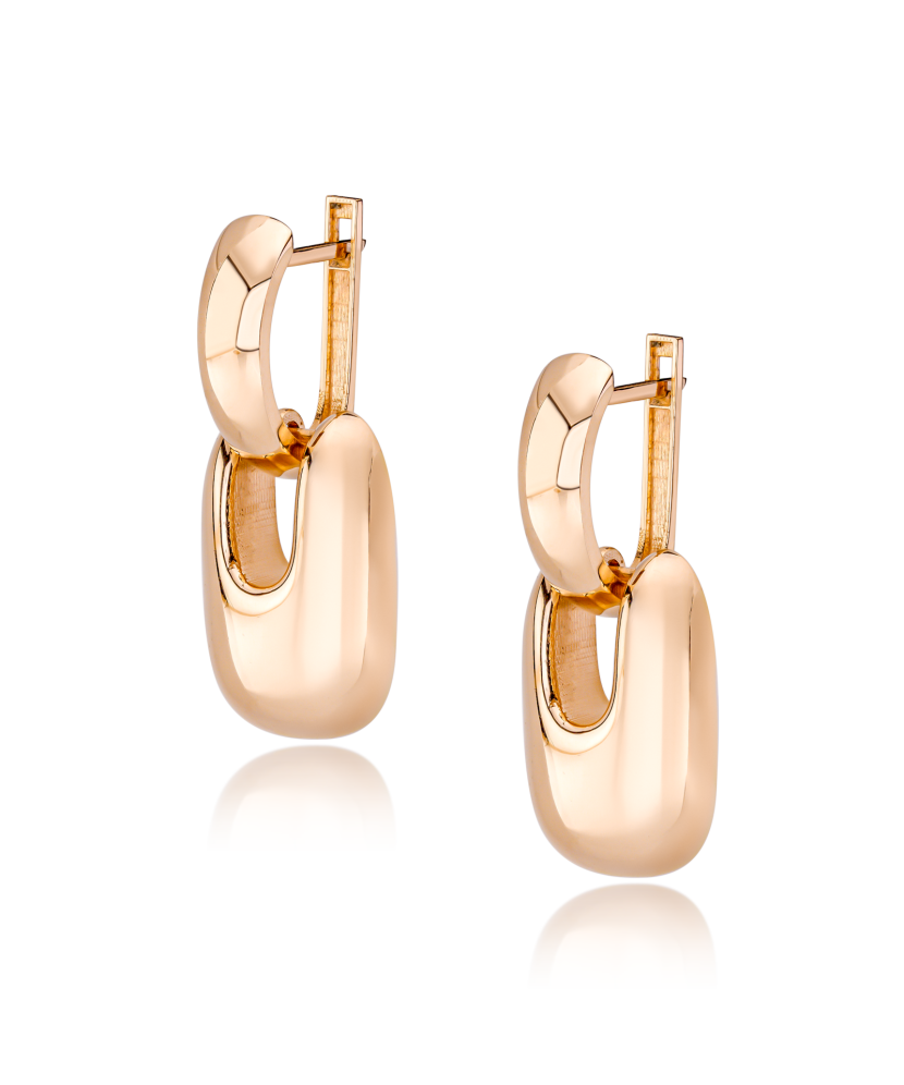 Золотые серьги Дубль