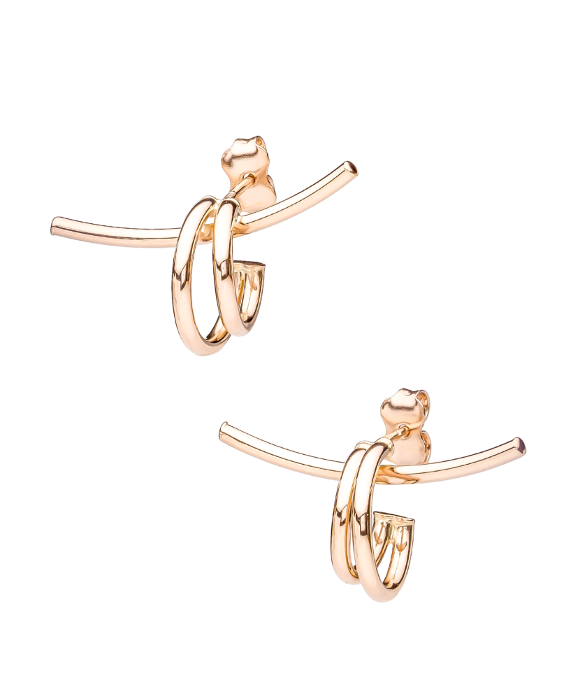 Gold earrings