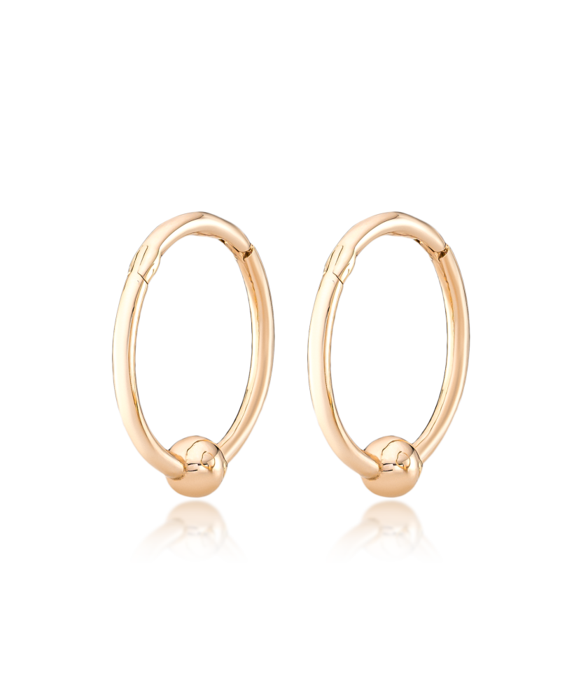 Gold hoop earrings 13mm Gold hoop earrings 13mm