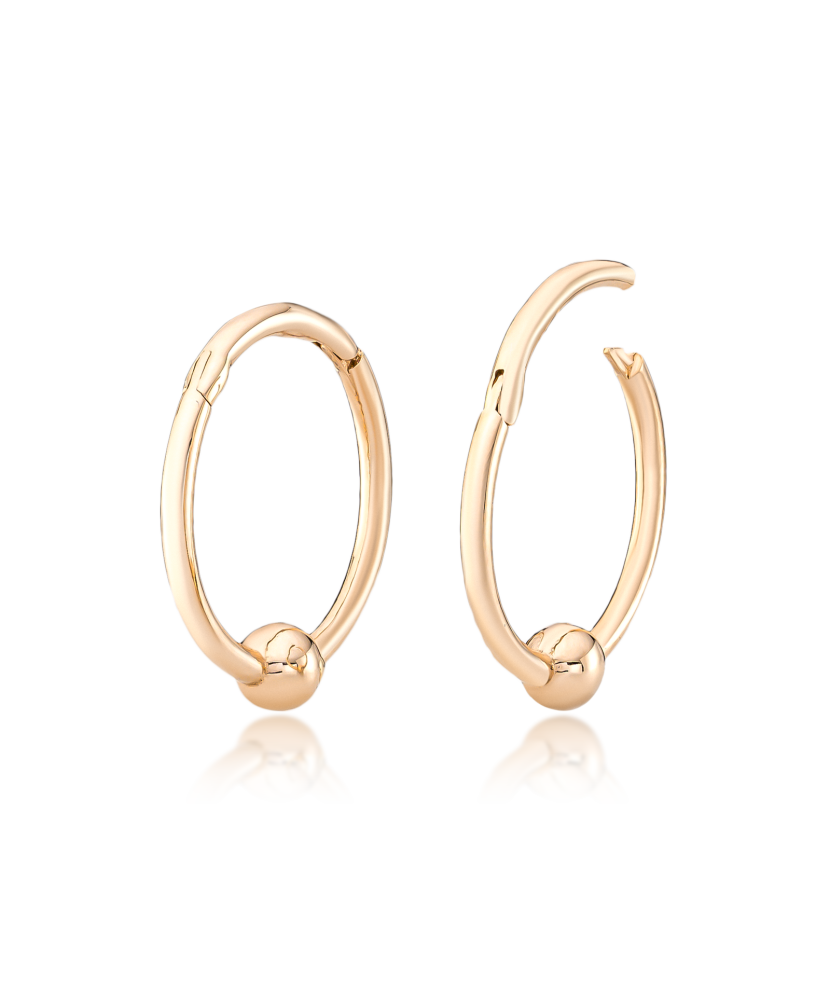 Gold hoop earrings 13mm Gold hoop earrings 13mm