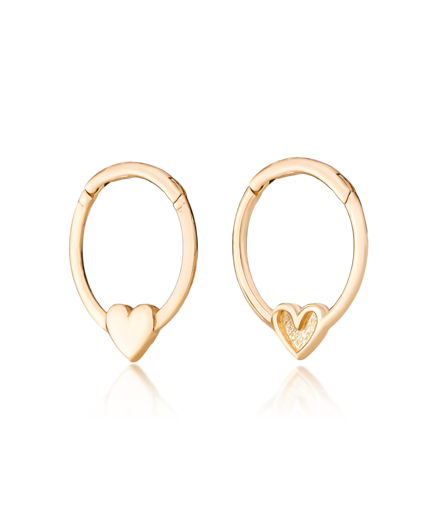 Gold hoop earrings 13mm