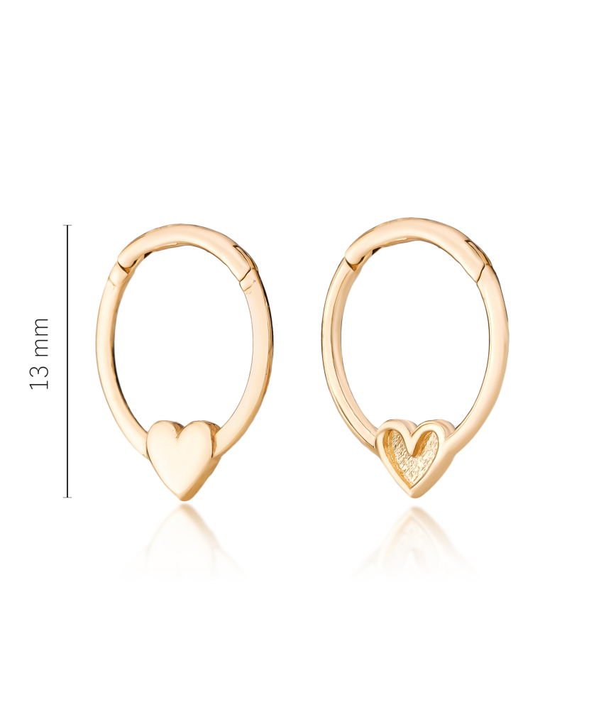 Gold hoop earrings 13mm