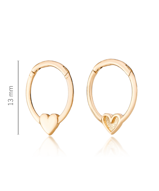 Gold hoop earrings 13mm