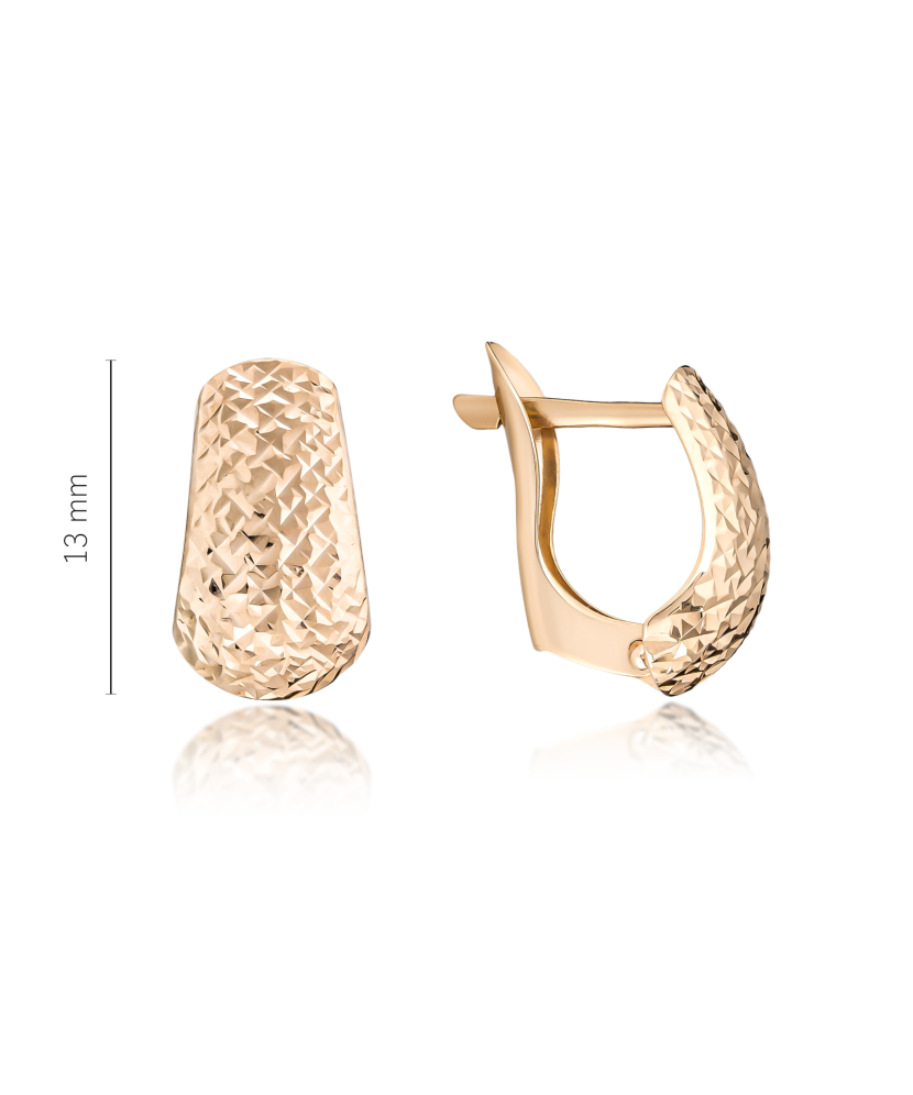 Золотые серьги Дубль