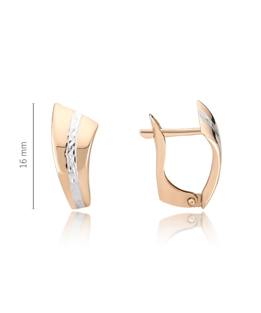 Золотые серьги Дубль