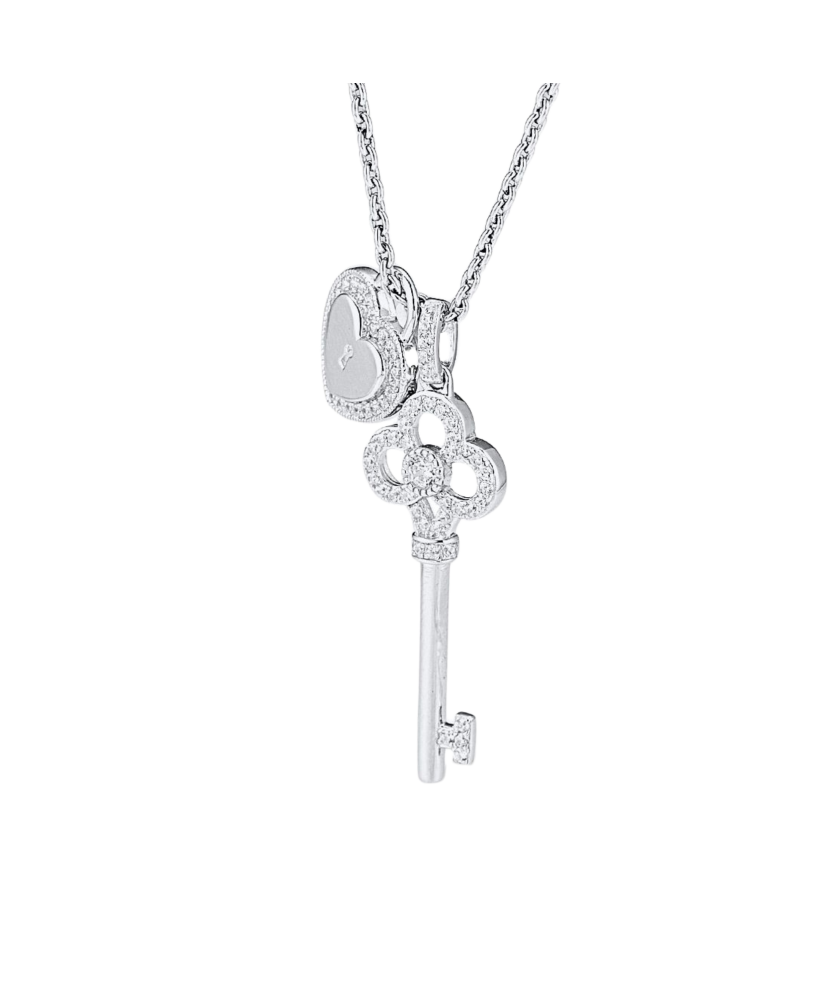 Sterling silver pendant with zircons