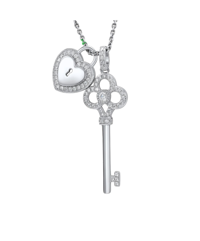 Sterling silver pendant with zircons