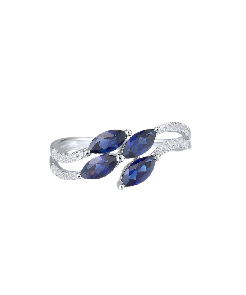 Sterling Silver ring with nano sapphires