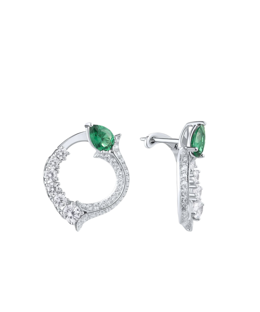 Sterling Silver earrings with zircons and spinels