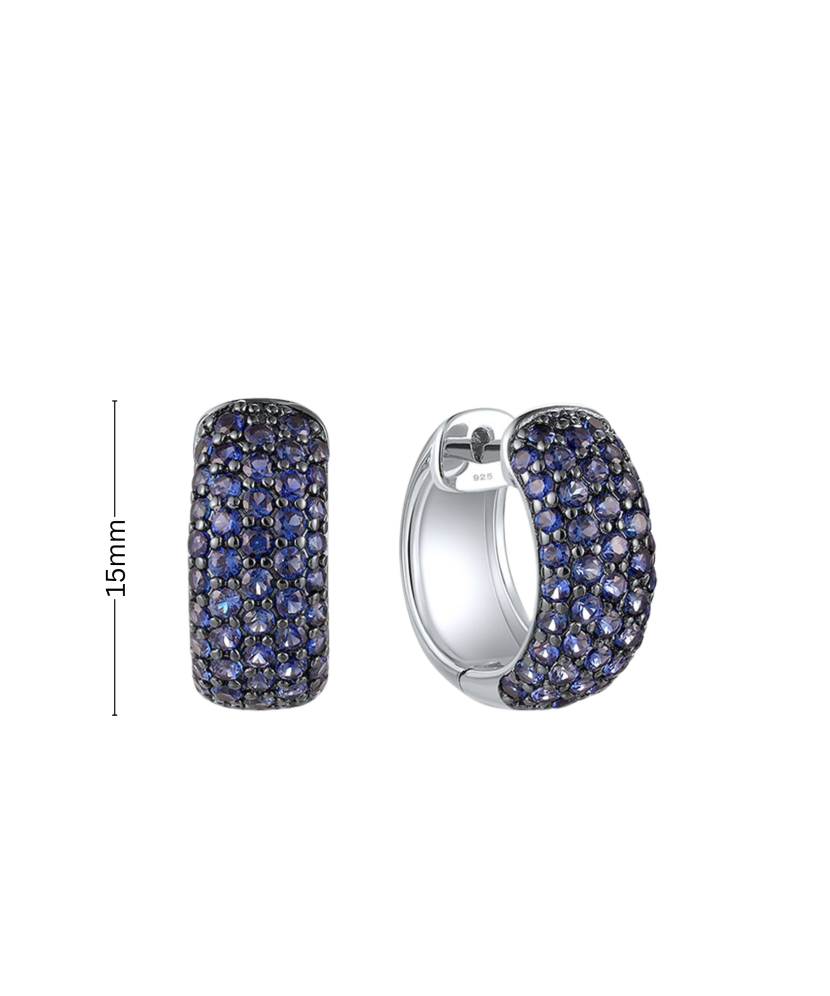 Sterling Silver earrings with nano sapphires