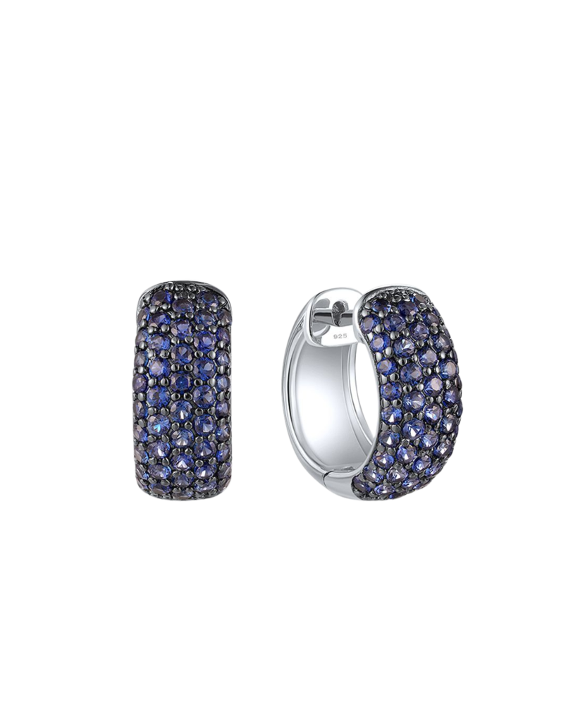 Sterling Silver earrings with nano sapphires