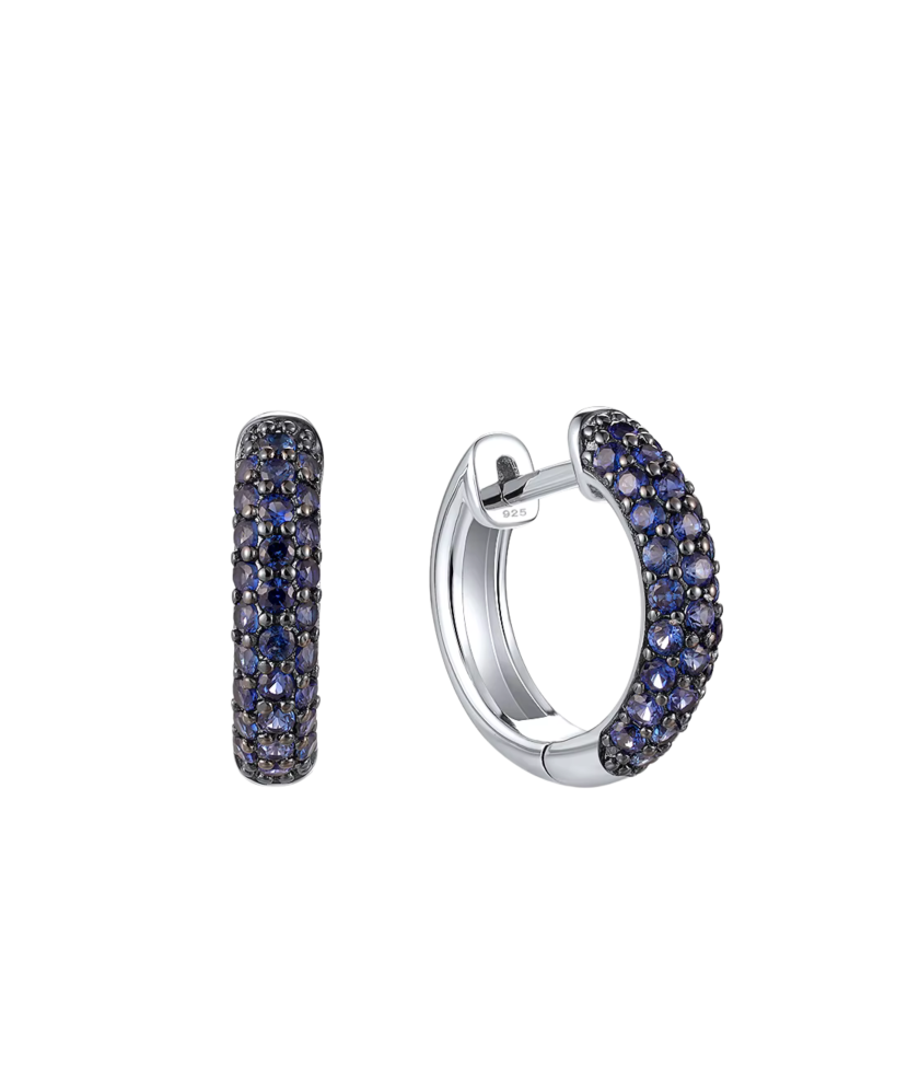 Sterling Silver earrings with nano sapphires Sterling Silver earrings with nano sapphires