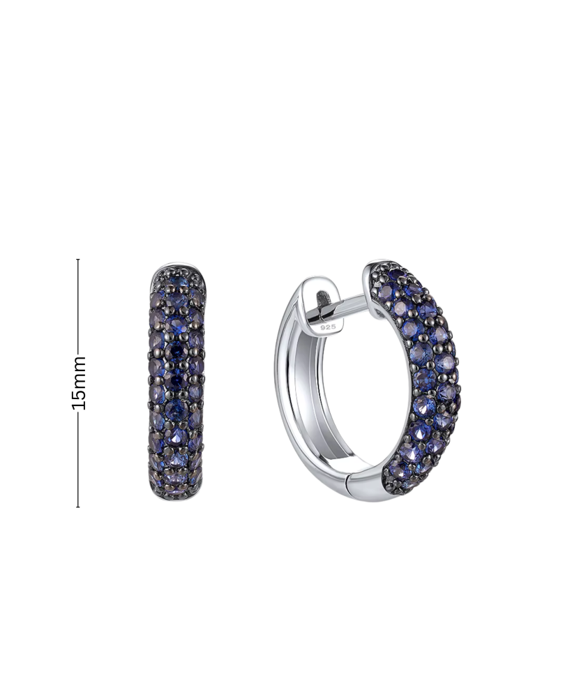 Sterling Silver earrings with nano sapphires Sterling Silver earrings with nano sapphires