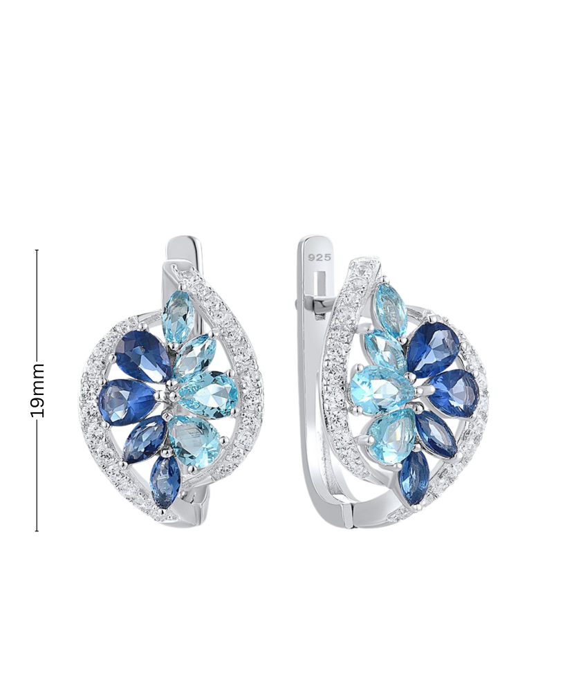Sterling silver earrings with zircons