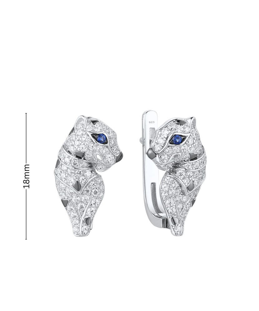 Sterling silver earrings with zircons