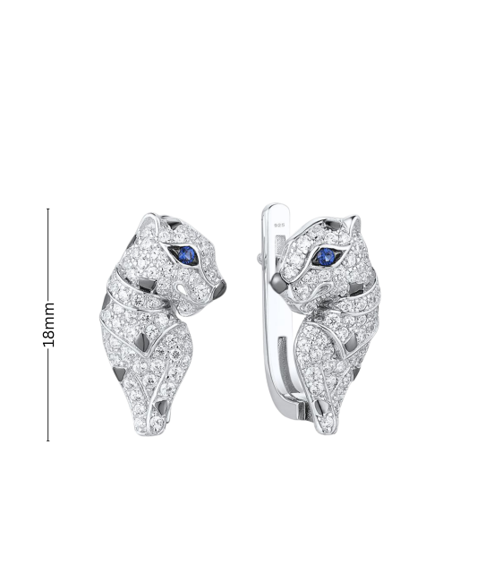 Sterling silver earrings with zircons