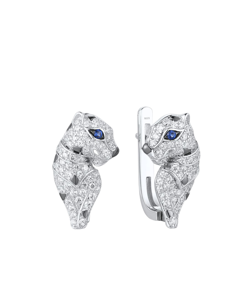 Серьги из серебра с цирконами Серьги из серебра с цирконами