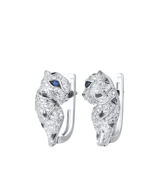 Sterling silver earrings with zircons