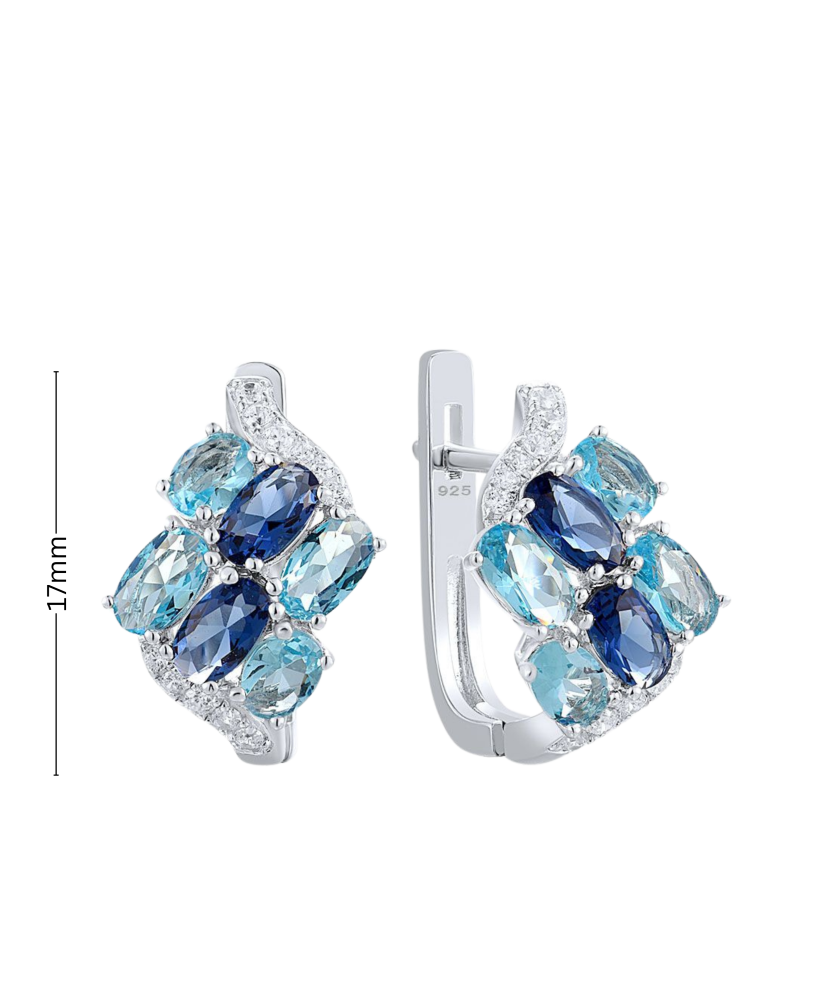 Sterling silver earrings with zircons Sterling silver earrings with zircons