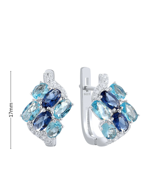 Sterling silver earrings with zircons