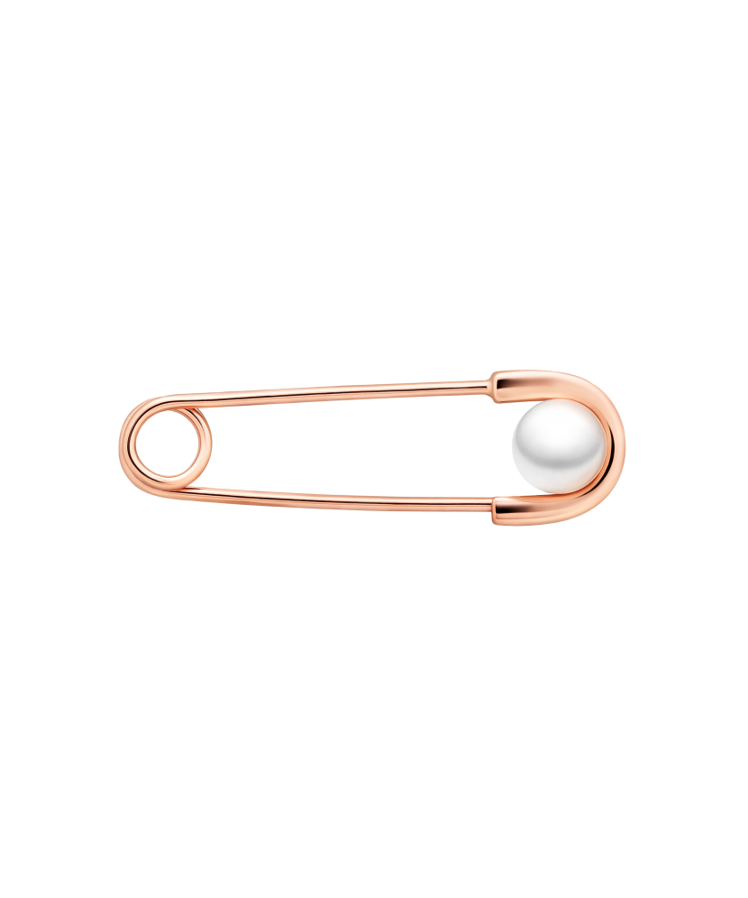 Gilded Sterling silver  brooch with pearl