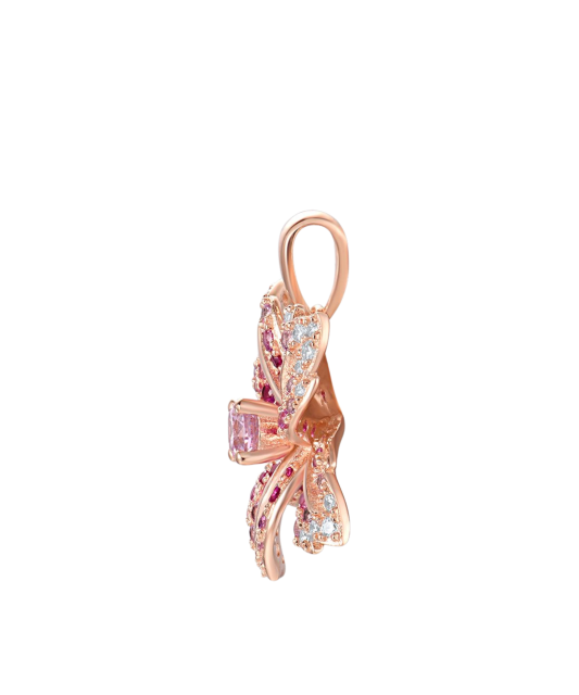 Gilded Sterling Silver pendant with zircons  "Flower"