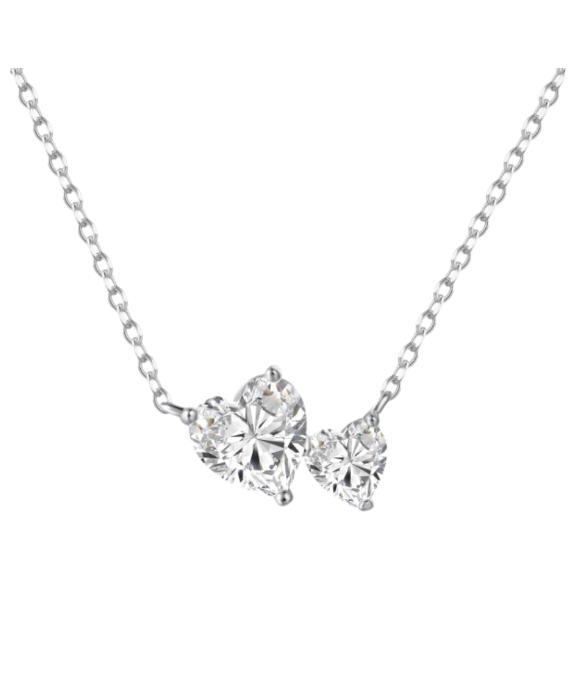 Серебряная цепочка с подвеской из циркона