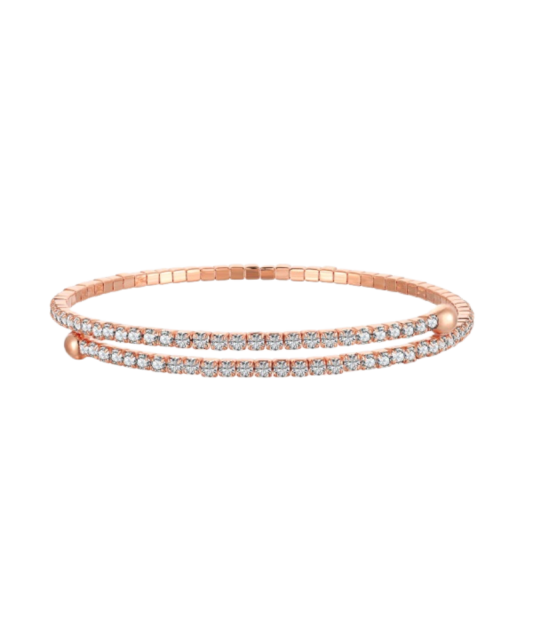 Gold plated sterling Silver bracelet with zircons