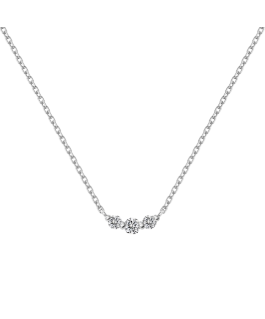 Sterling silver chain with zirconium pendant