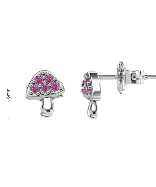 Серьги из серебра с цирконами