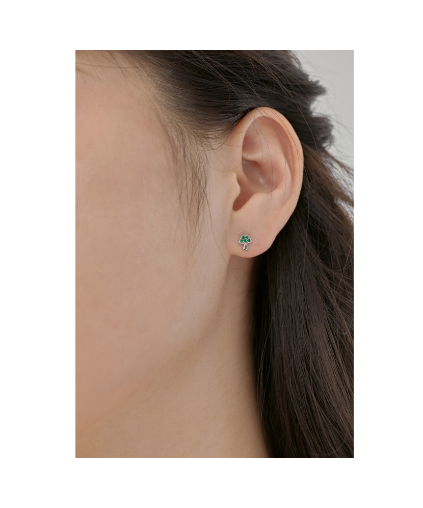 Sterling silver earrings with zircons