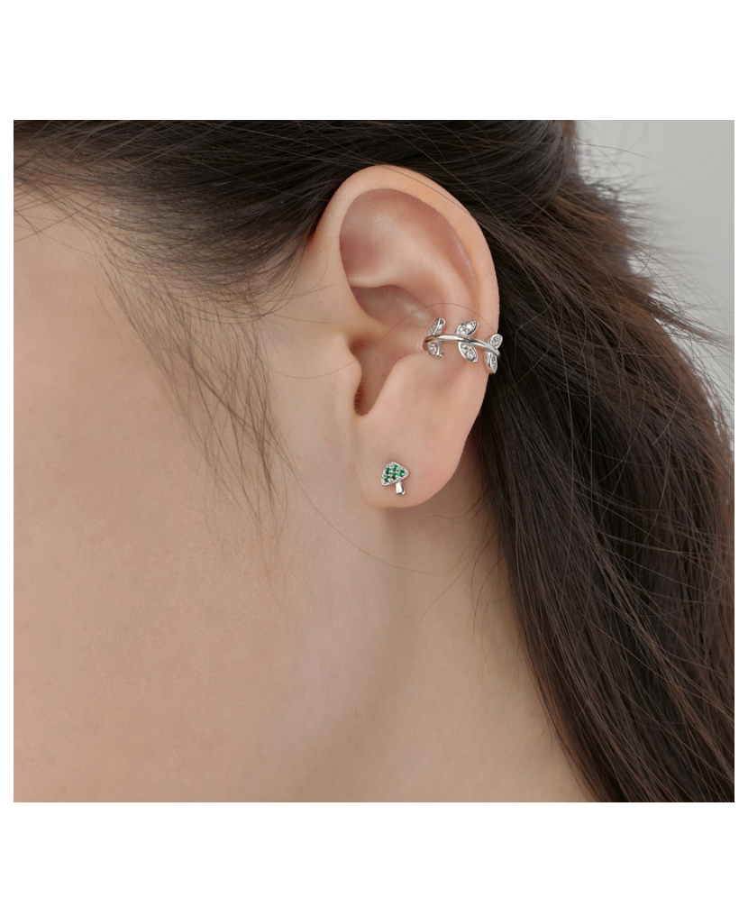 Sterling silver earrings with zircons