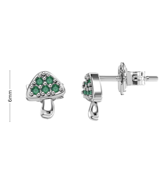 Серьги из серебра с цирконами
