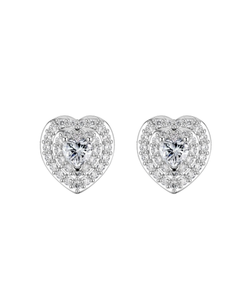 Sterling silver earrings with zircons