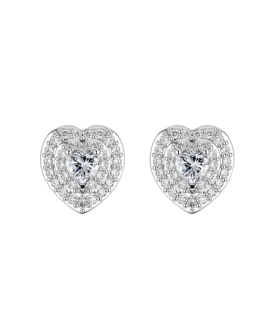 Серьги из серебра с цирконами