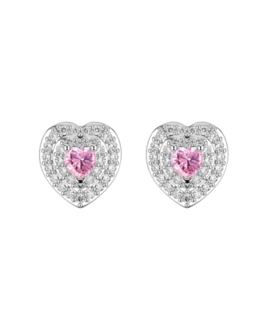 Sterling silver earrings with zircons