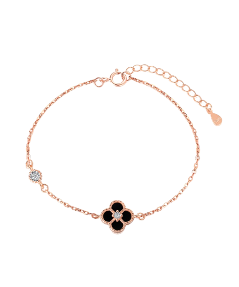 Gilded sterling Silver bracelet with enamel and zircons