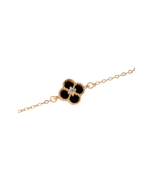 Gilded sterling Silver bracelet with enamel and zircons