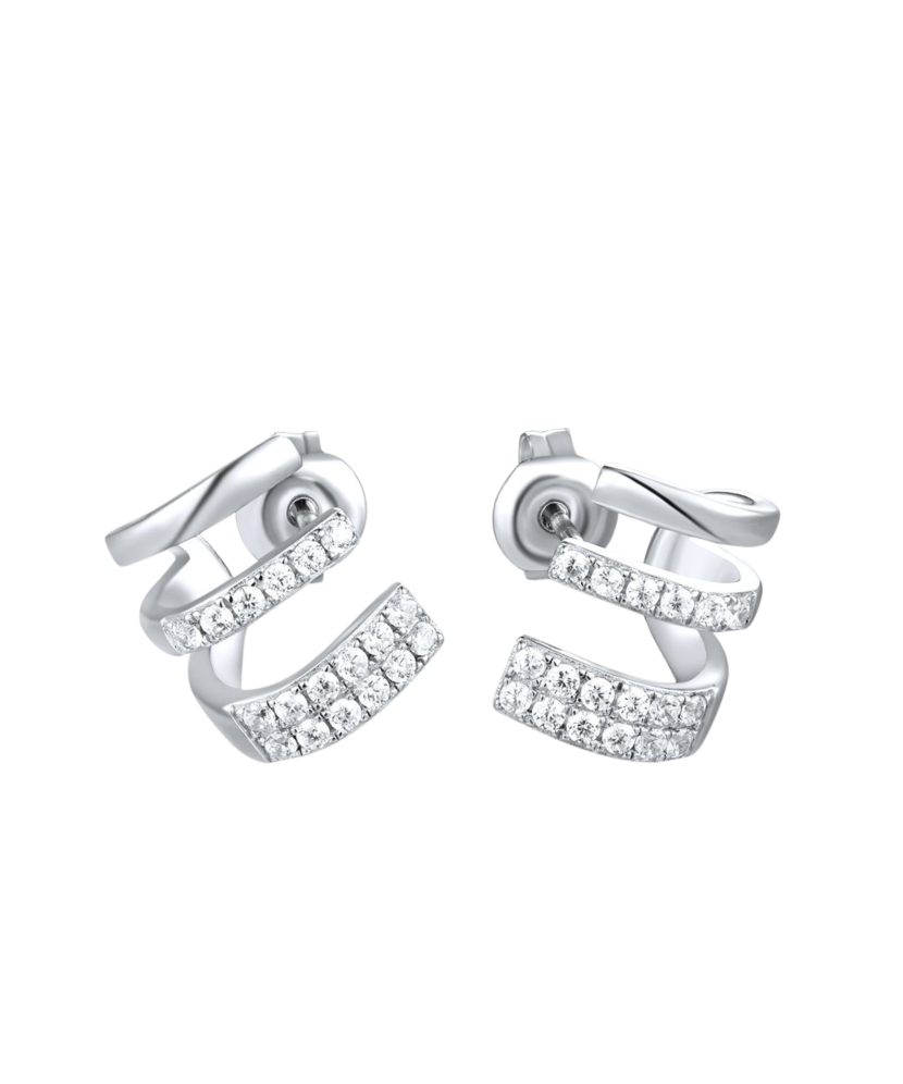 Sterling silver earrings with zircons