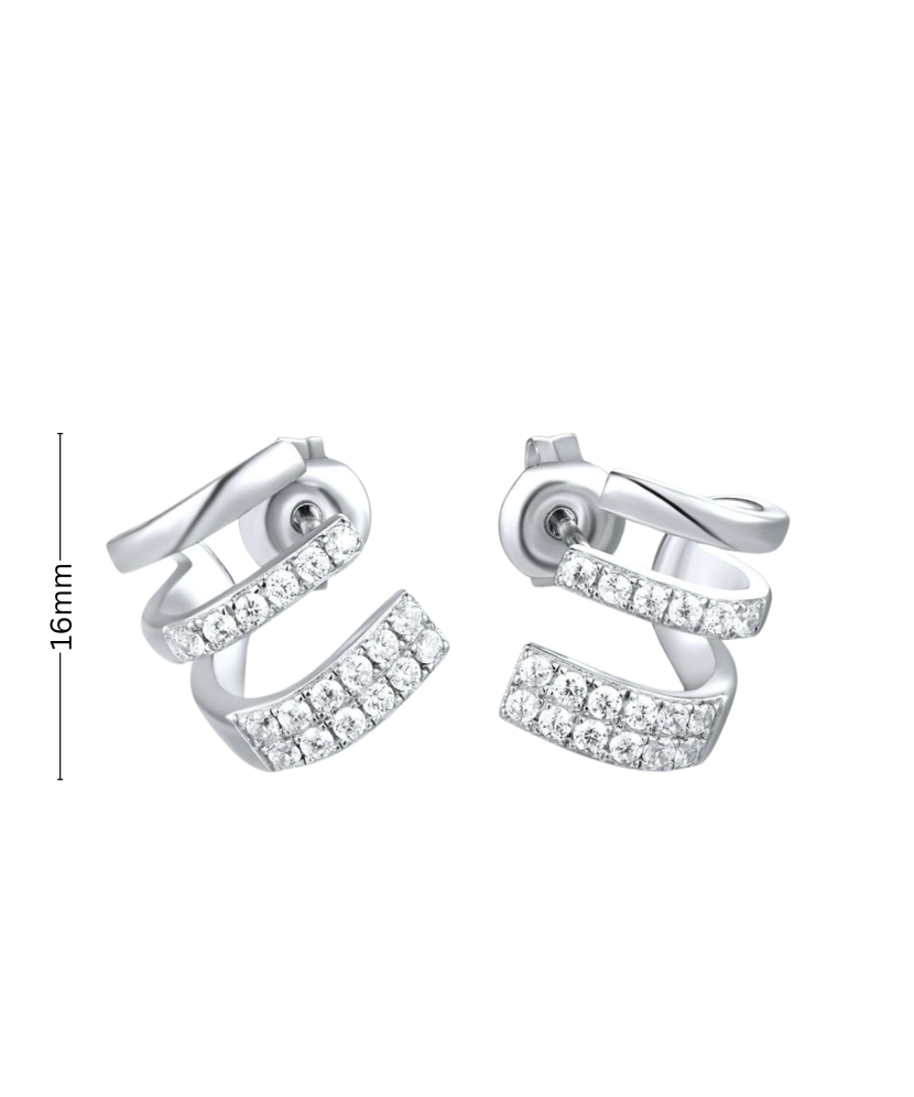 Серьги из серебра с цирконами