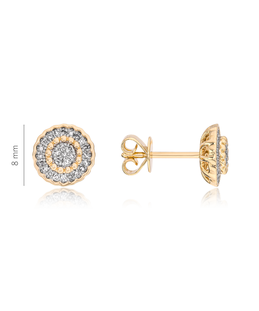 Yellow Gold earrings with diamonds