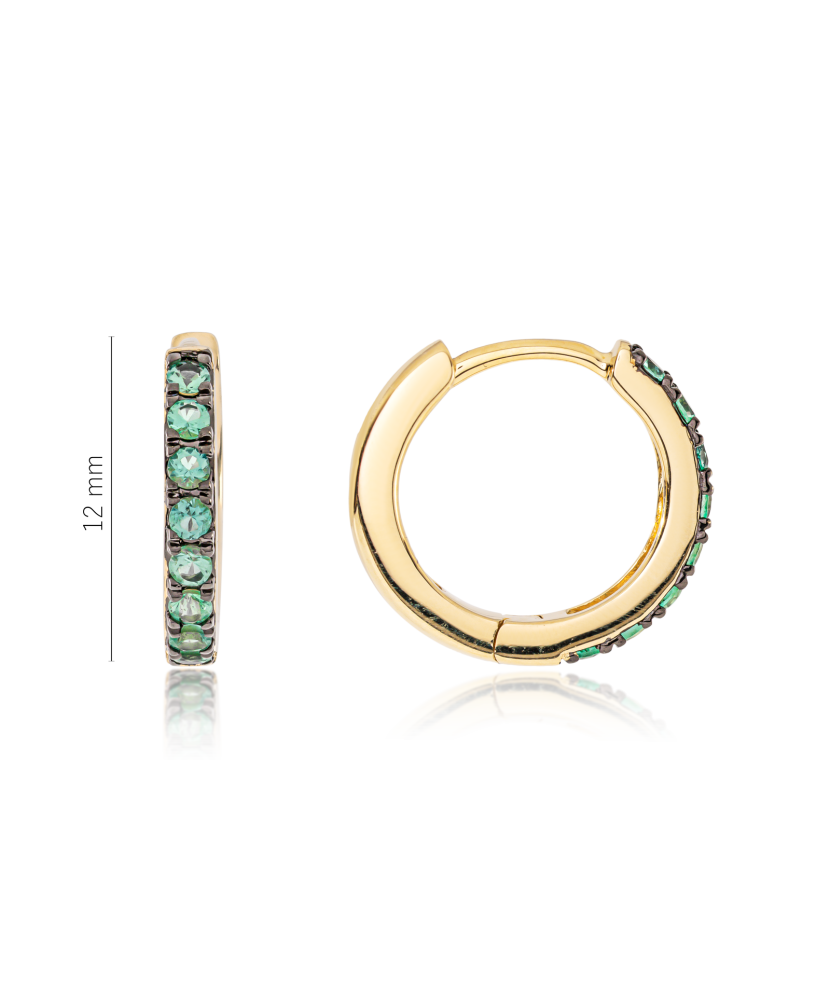 Серьги из желтого золота с изумрудами Серьги из желтого золота с изумрудами