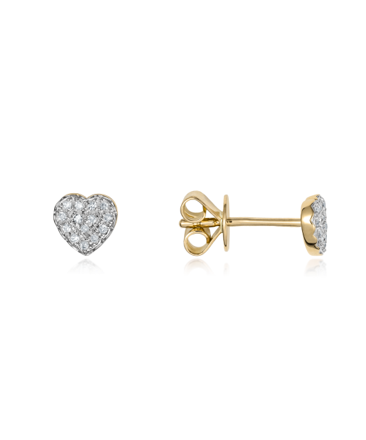 Yellow Gold earrings with diamonds