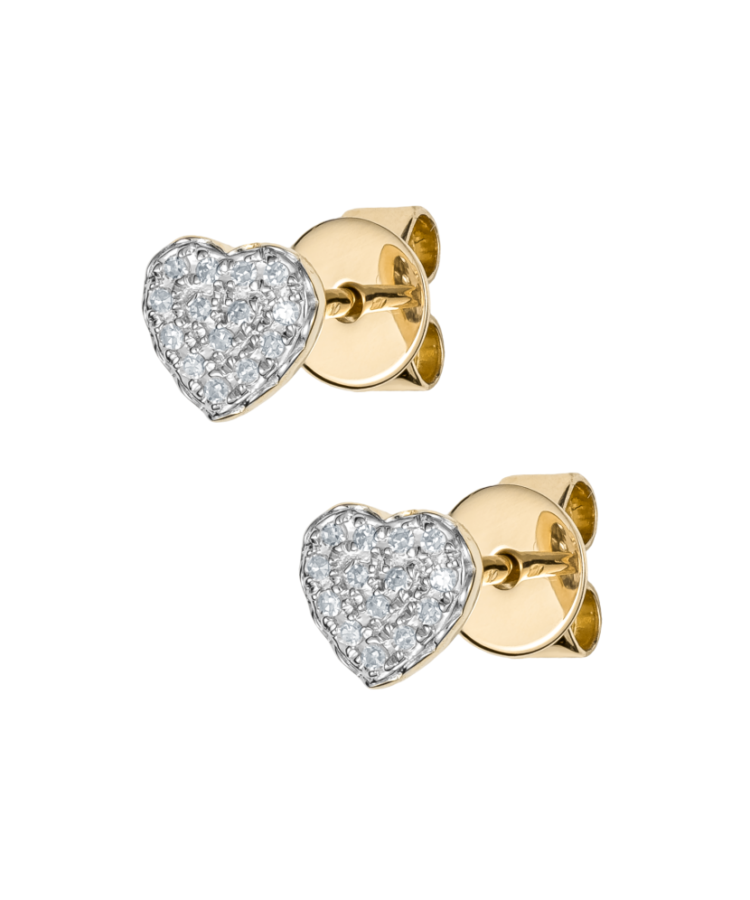 Yellow Gold earrings with diamonds