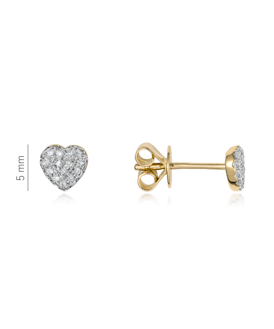 Yellow Gold earrings with diamonds