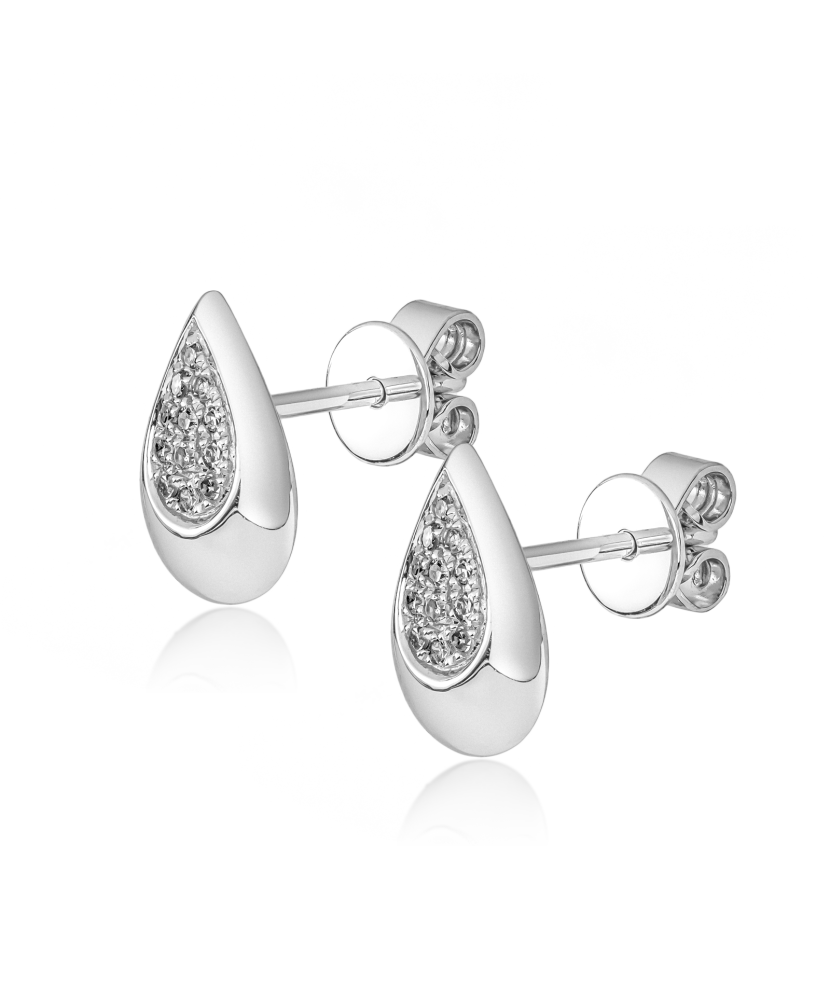 Серьги из белого золота с бриллиантами Серьги из белого золота с бриллиантами
