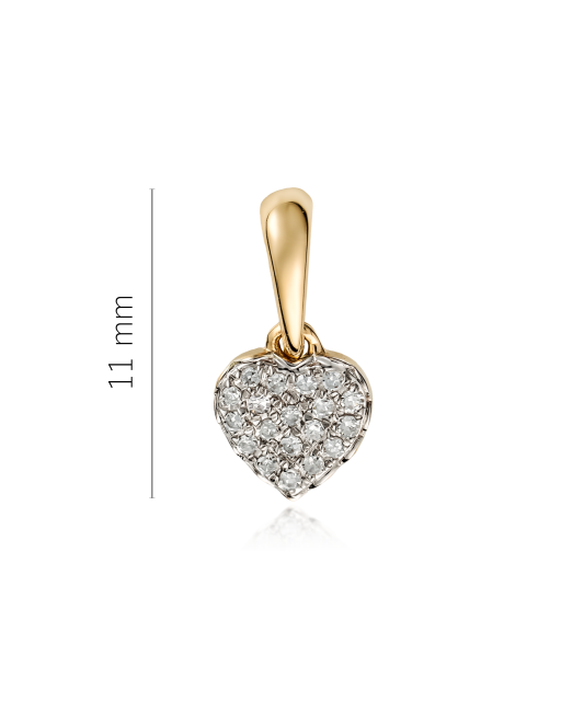 Yellow Gold pendant with diamonds