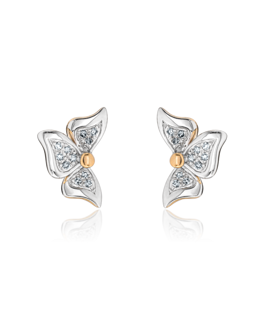 Yellow Gold earrings with diamonds