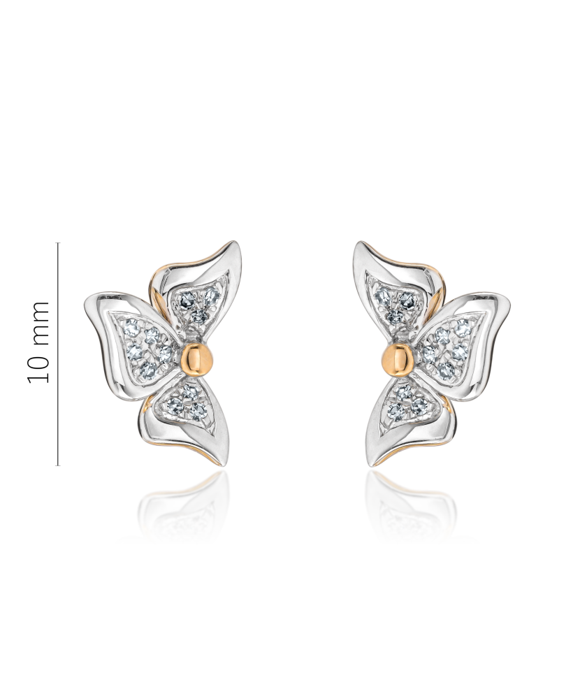 Yellow Gold earrings with diamonds